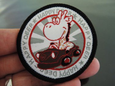 Happy Deer Patches Iron On Patch Applique Embroidered Patch Sew On Patch