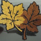 Brown Leaves Patches Iron On Patch Applique Embroidered Patch Sew On Patch
