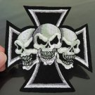 Crucifix Skull Patches Iron On Patch Applique Embroidered Patch Sew On Patch