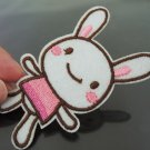 Cute Rabbit Patches Iron On Patch Applique Embroidered Patch Sew On Patch