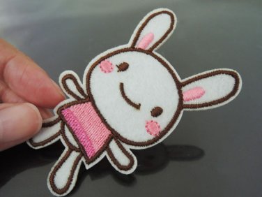 Cute Rabbit Patches Iron On Patch Applique Embroidered Patch Sew On Patch