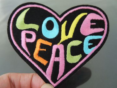 Love Peace Patches Iron On Patch Applique Embroidered Patch Sew On Patch