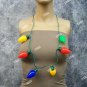One Light Up Christmas Bulb Necklace Blinking Flashing Elf Party Stranger Things