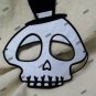 Fun Black White Skull Top Hat Skeleton Eye Mask Masquerade Day of Dead Dia De Los Muertos