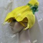 Cute Disney Fairies Tinker Bell Yellow Felt Costume Wig Tink Pixie Fairy Ages 6+