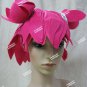 Pink Anime Pigtail Pixie Felt Wig EMO Comic Manga Harajuku Punk Jetson Powerpuff Cosplay