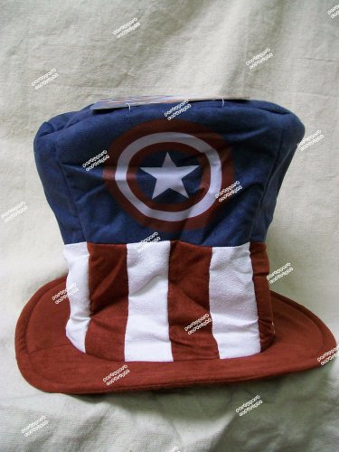 Marvel Comic Captain America Top Hat Star & Stripes Avenger Patriotic Uncle Sam