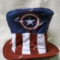 Marvel Comic Captain America Top Hat Star & Stripes Avenger Patriotic Uncle Sam