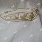 Gold Leaf Circlet Medieval Crown Headpiece Renaissance Maiden Princess Goddess