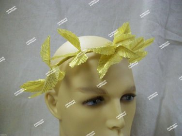 Gold Roman Laurel Leaf Headband Halo Adam Eve Fairy Greek God Goddess Angel Toga
