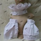 3 pc White Ruffle Lace Collar Cuffs Victorian Edwardian Pirate Regency Medieval