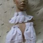 3 pc White Ruffle Lace Collar Cuffs Victorian Edwardian Pirate Regency Medieval