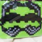 Pixel - 8 Mustache Set Cartoon 3 pc Animated Bit Computer Tech Wizard Video Game