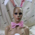 White & Pink Bunny Ear Headband Bow Tie Tail Rabbit Ears Cosplay Bugs Lola Babs Easter