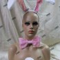 White & Pink Bunny Ear Headband Bow Tie Tail Rabbit Ears Cosplay Bugs Lola Babs Easter