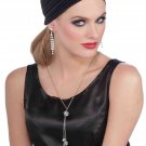 Black Vintage Style Hollywood Turban Hat Bollywood Liz Taylor Genie Flapper Wrap