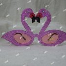 Fun Glittery Pink Flamingo Glasses Parrothead Buffett Luau Sunglasses Beach Party