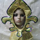 Adult Fleur De Lis Costume Hood Headpiece New Orleans Saints Mardi Gras French Mascot