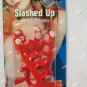 Red Slashed Up Wrists Costume Bracelets Red Blood Drip Psycho Zombie Bloody Slit
