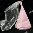 Pink Princess Cone Hat w Veil Renaissance Medieval Maiden Royal Queen Rapunzel Damsel