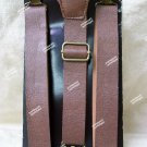 Brown Fake Leather Suspenders Braces 40s Steampunk Oktoberfest Lad Hansel Cowboy Brown Fake Leather Suspenders Braces 40s Steampunk Oktoberfest Lad Hansel Cowboy