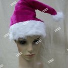 Dark Pink Santa Hat White Trim Old Time Stocking Cap Holiday Mrs Claus Princess