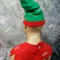 2 pc Green Red Santas Helper Hat Collar Set Christmas Jolly Elf North Pole Dog Costume