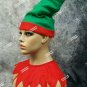 2 pc Green Red Santas Helper Hat Collar Set Christmas Jolly Elf North Pole Dog Costume