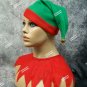 2 pc Green Red Santas Helper Hat Collar Set Christmas Jolly Elf North Pole Dog Costume