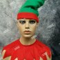 2 pc Green Red Santas Helper Hat Collar Set Christmas Jolly Elf North Pole Dog Costume