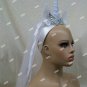 Unicorn Horn Headpiece Ears Veil Flowers Fantasy Magical Woodland Fairy Princess