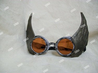 Winged Silver Goggles Steampunk Hermes Mercury Olympian Messenger Thor Aviator