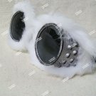 Funky White Fur Explorer Goggles Artic Eskimo Tundra Steampunk Flashy Aviator Funky White Fur Explorer Goggles Artic Eskimo Tundra Steampunk Flashy Aviator
