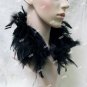 Black Feather Collar Ravenna Maleficent Oz Evanora Cruella De Vil Goth Vamp Boa