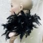 Black Feather Collar Ravenna Maleficent Oz Evanora Cruella De Vil Goth Vamp Boa