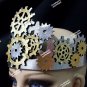 Gold Silver Steampunk Tiara Crown Cog Gears Industrial Science Fiction Victorian Fantasy