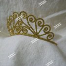 Fancy Gold Glitter Metal Tiara Scrolls Shell Mermaid Queen Princess Aprhrodite