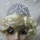 Fancy Silver Glitter Metal Tiara Scrolls Shell Mermaid Queen Princess Aprhrodite