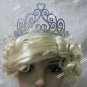 Fancy Silver Glitter Metal Tiara Scroll Hearts Swirls Queen Princess Cupid Venus