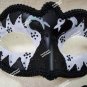 Gothic Black & White Swan Eye Mask Prima Ballerina Evil Wicked Odile Masquerade