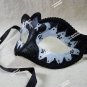 Gothic Black & White Swan Eye Mask Prima Ballerina Evil Wicked Odile Masquerade