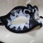 Gothic Black & White Swan Eye Mask Prima Ballerina Evil Wicked Odile Masquerade