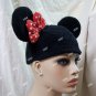 Licensed Disney Minnie Mouse Beanie Hat Ears & Bow Costume Miss Minerva Teen Kid