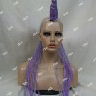 Mystical Lavender Shimmer Unicorn Horn Headband w/ Mane Fantasy Woodland Goddess Rave DJ