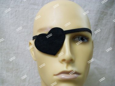 Small Black Heart Eye patch Knave of Hearts Stayne Alice Wonderland Pirate Unisex Eyepatch