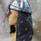 Silver Black Knight Helmet Hat Fake Mesh Chainmail Armor Noble Medieval Warrior Silver Black Knight Helmet Hat Fake Mesh Chainmail Armor Noble Medieval Warrior
