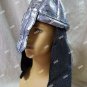 Silver Black Knight Helmet Hat Fake Mesh Chainmail Armor Noble Medieval Warrior