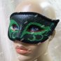 Green Glitter Eye Mask Royal Masquerade Ball Venetian Wicked Witch Poison Ivy