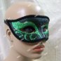 Green Glitter Eye Mask Royal Masquerade Ball Venetian Wicked Witch Poison Ivy
