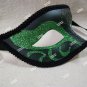 Green Glitter Eye Mask Royal Masquerade Ball Venetian Wicked Witch Poison Ivy